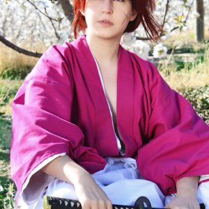 Cosplay de Kenshin del anime Ruroni Kenshin hecho por Ariel Van De Kamp